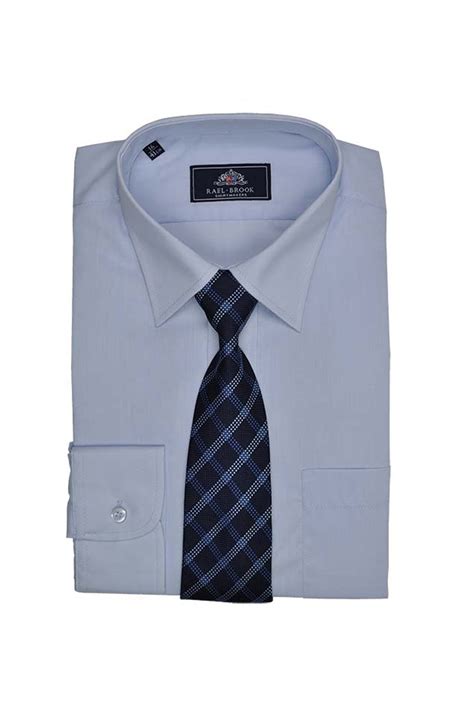 Shirt And Tie Set Light Blue