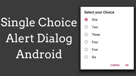 Single Choice Alertdialog Alertdialog With Radio Button Android Youtube