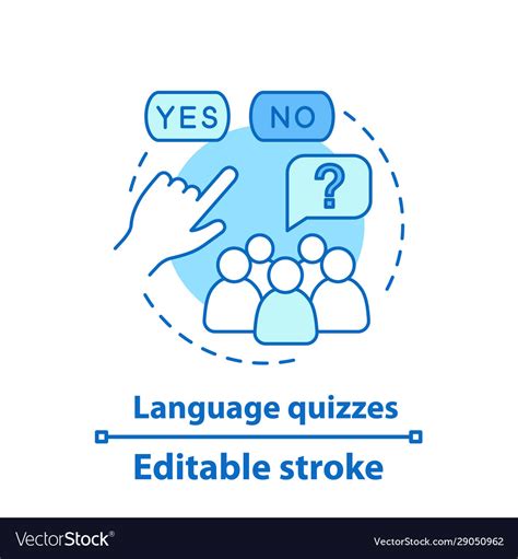 Language Quizzes Games Concept Icon Royalty Free Vector