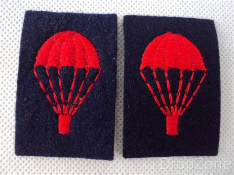 New British Army Military Parachutist Blue Red Cloth Patch Badge Ebay