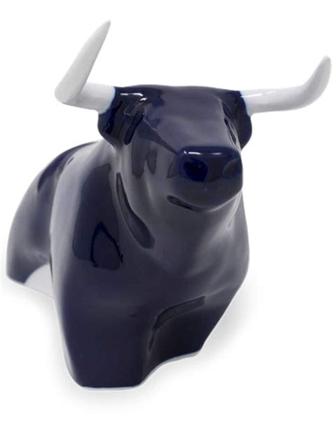 sargadelos bull decorative ornament blue editorialist