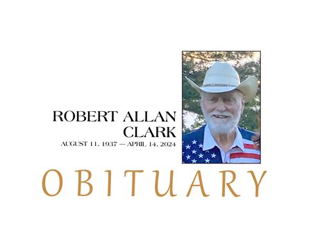 OBITUARY: Robert Allan Clark - Caobituary.com- Canadian Obituaries