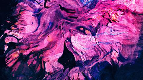 Purple Pink Blue Stains Paint Liquid 4k Abstract Hd Desktop Wallpaper