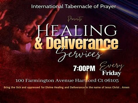 Fridays Prayerhealing And Deliverance Services 100 Farmington Avenue