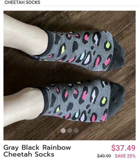 Grey Black Rainbow Cheetah Socks Mfc Share 🌴