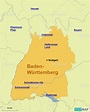 StepMap - Regionen in Baden-Württemberg - Landkarte für Deutschland