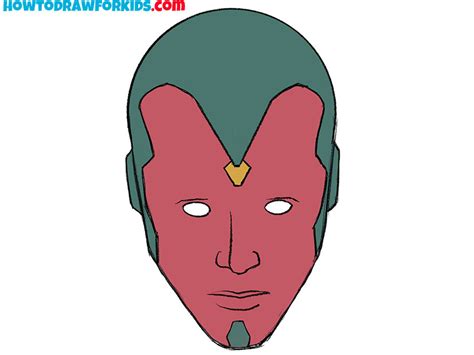 How To Draw Vision Face Easy Drawing Tutorial For Kids