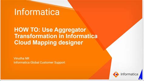 How To Use Aggregator Transformation In Informatica Cloud Mapping