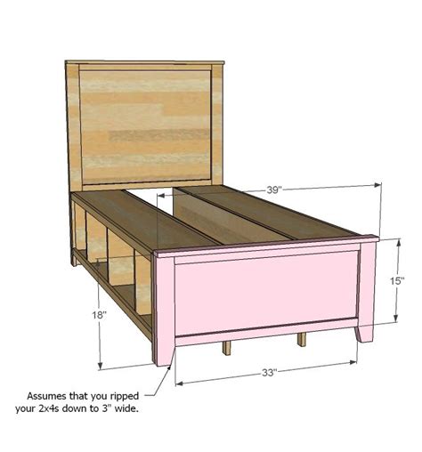 I don't have twin xl plans, but i do have standard twin plans that i have put together. Hailey Storage Bed - Twin | Diy twin bed frame, Bed frame ...