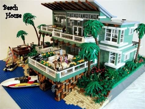 Beach House (With images) | Lego house, Lego beach, Lego ... Huge lego modern house moc подробнее.