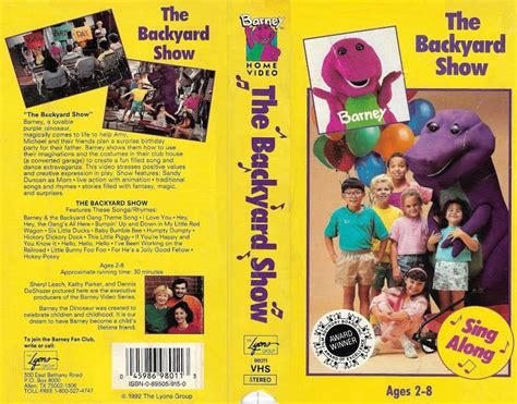 Barney The Backyard Show Vhs 1992 Vhs And Dvd Credits Wiki Fandom