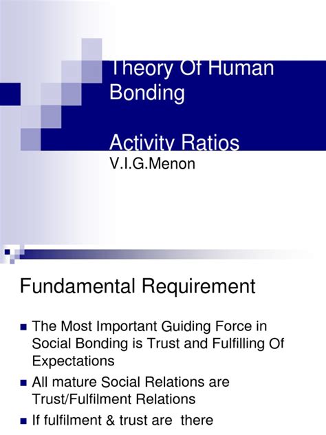 Theory Of Human Bonding Part Ii Pdf