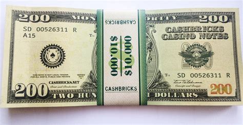1 dollar is equal to 100 cents. Wad of 25 banknotes of 200 - PokerProductos.com