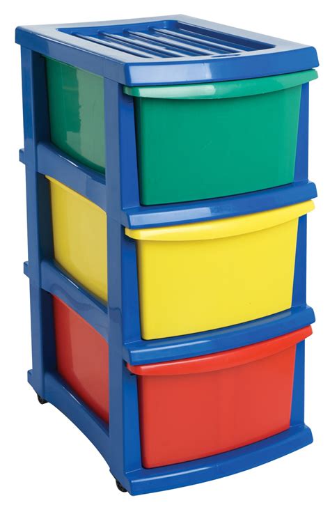 Plastic A3 Unit 3 Drawer Coloured From Storage Box