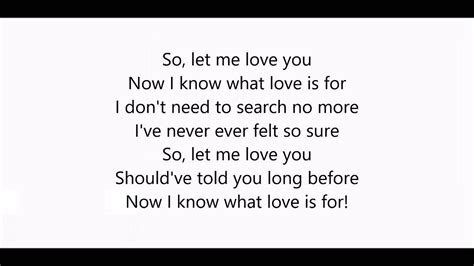 Lyrics © universal music publishing group, sony/atv music publishing llc, kobalt. Ronan Keating - Let me love you (Lyrics) - YouTube