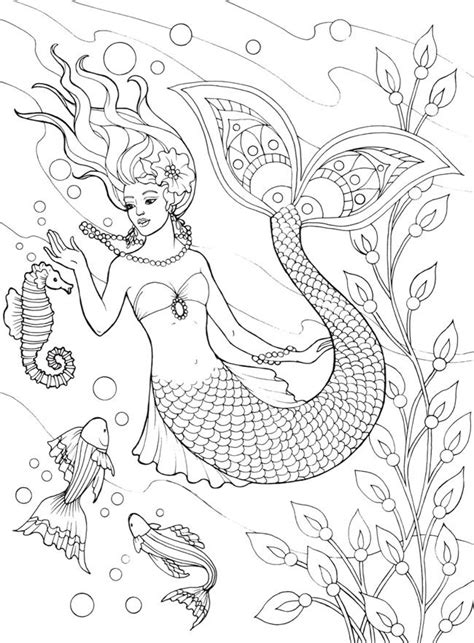 Beautiful barbie mermaid coloring pages. Creative Haven Mermaids Coloring Book | Mermaid coloring ...