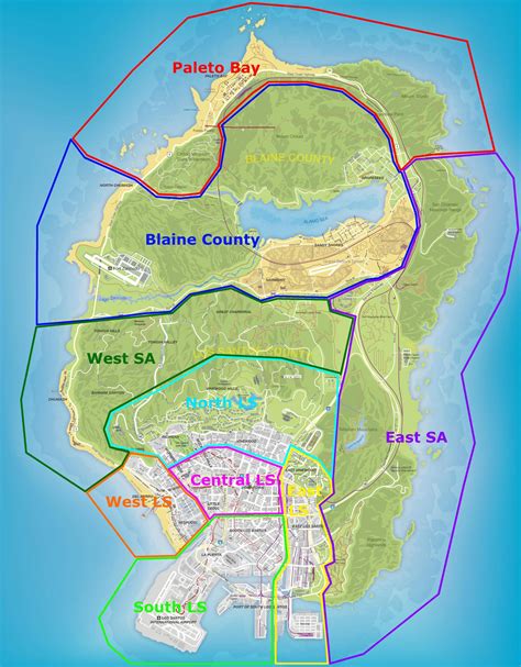 Gta 5 Map With Names