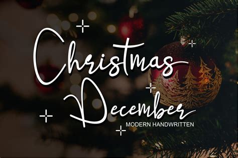 Christmas December Font By Pidcoart · Creative Fabrica