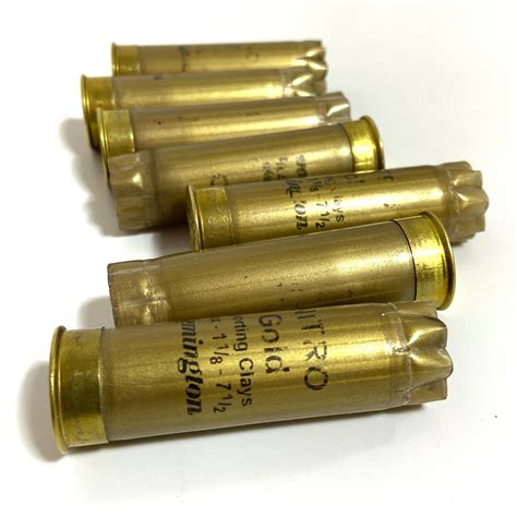 Remington Nitro 12 Gauge Shotgun Shells Gold Hulls Used Casings Craft