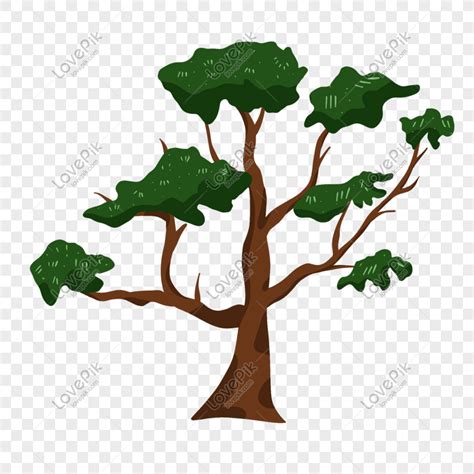 Gambar Kartun Elemen Pohon Besar Digambar Tangan Png Unduh Gratis Lovepik