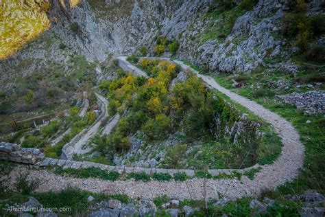Ladder Of Kotor Trail And San Giovanni Fortress In Montenegro A