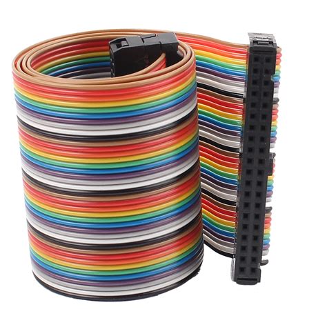 254mm Pitch 40 Pin 40 Way Ff Connector Idc Flat Rainbow Ribbon Cable