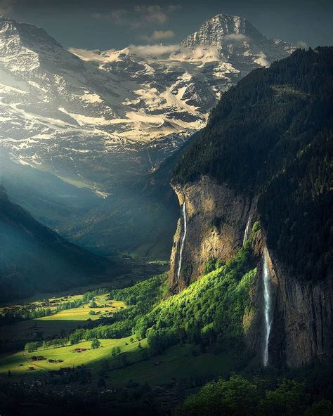 The Waterfalls Of Lauterbrunnen Switzerland Rmostbeautiful