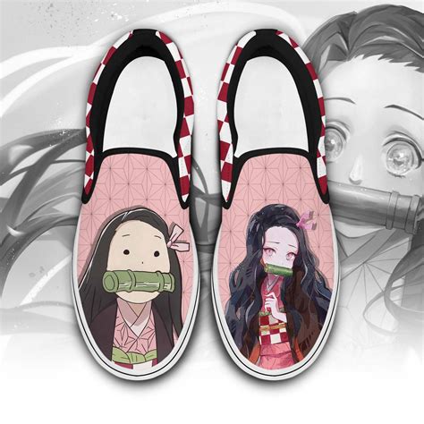 Nezuko Kamado Slip On Shoes Demon Slayer Anime Sl14 Customized