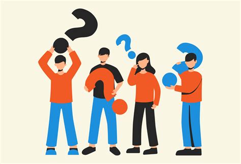 Group Of People Holding Question Mark Icons 1218825 Vector Art At Vecteezy