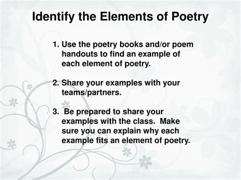 Ppt Elements Of Poetry Powerpoint Presentation Id211511