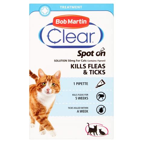 Morrisons Bob Martin Clear Spot On For Cats Kills Fleas And Ticks 1