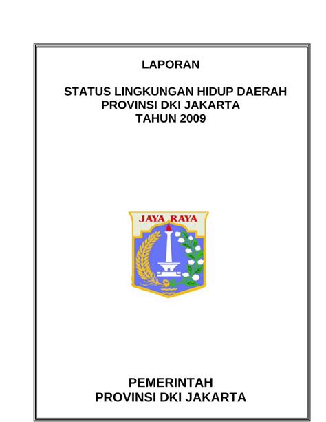 Pdf Laporan Status Lingkungan Hidup Daerah Provinsi Dki Dokumen Tips