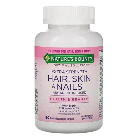 Naturess Bounty Extra Strength Hair Skin And Nails Biotin 5000mcg