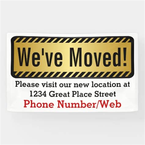 Custom Weve Moved Moving Business Sign