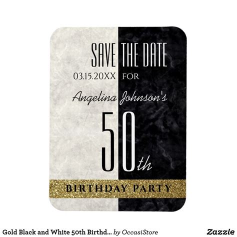50th Birthday Save The Date Magnet Zazzle 50th Birthday Save The