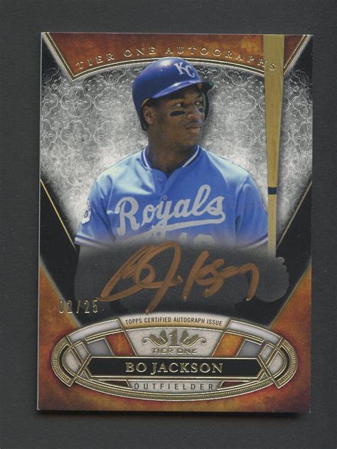 Keywords player name set name acc#. 2015 Topps Tier One Bo Jackson Kansas City Royals AUTO 2/25 #BaseballCards | Baseball cards, Bo ...