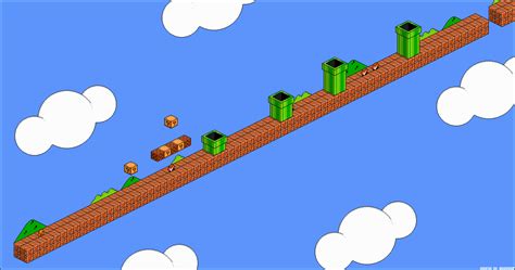 Super Mario Bros World 1 1 Isometric Pixelart By Andersnor On Deviantart
