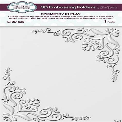Creative Expressions Symmetry In Play 5 34 In X 7 12 In 3d Embossing Folder
