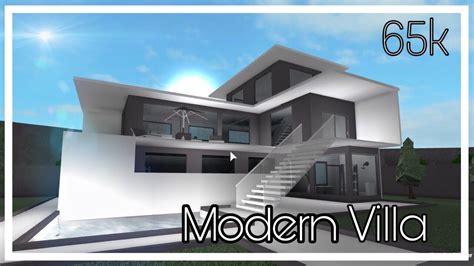 Roblox Bloxburg Modern Villa 65k Youtube