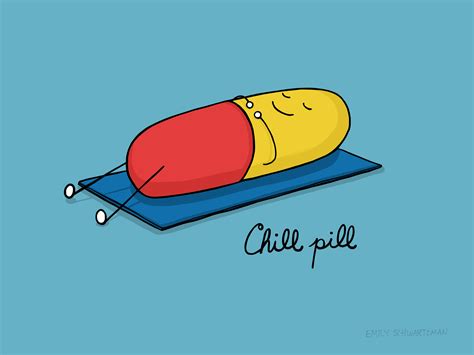 Chill Pill Art Print Part Of My Series Of Cute Punny Doodles Visual