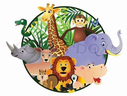 Safari Cartoon Vector Zoo Colourbox Lions Animal