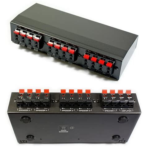 5 Port Stereo Speaker Splitter Selector Switch 100w