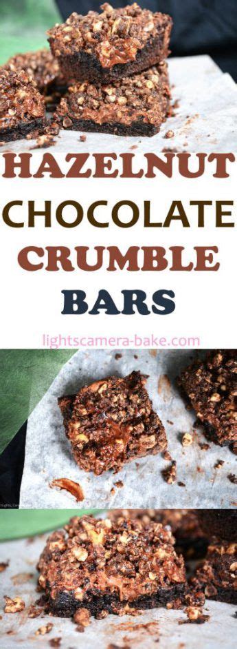 Hazelnut Chocolate Crumble Bars Are A Soft Chocolate Cookie Base With A