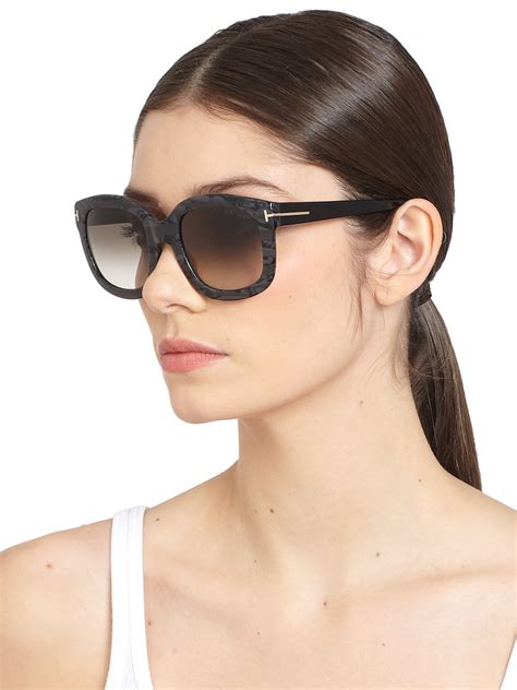 Lyst Tom Ford Christophe 53mm Oversized Square Sunglasses In Black