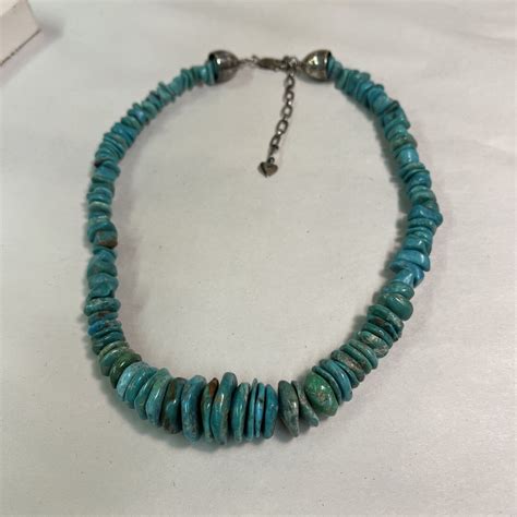 Jay King Dtr Sterling Silver Graduated Hubei Turquoise Necklace