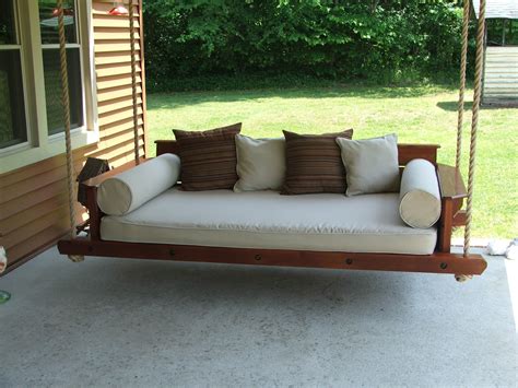 Porch Bed Swing Made With Western Red Cedar Uses A