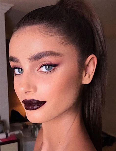 Pinterest Deborahpraha ♥️ Taylor Hill Bold Lips And Cat Eye Makeup