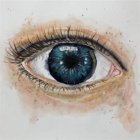 Watercolor Painting Of An Eye