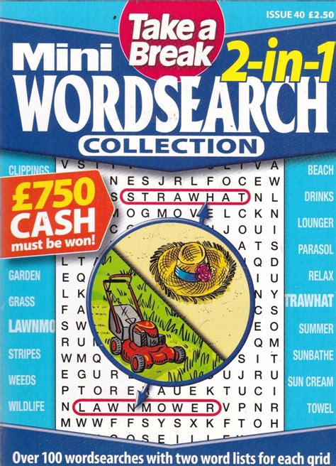 Wordsearch Puzzle Book Take A Break Mini 2 In 1 Wordsearch Collection