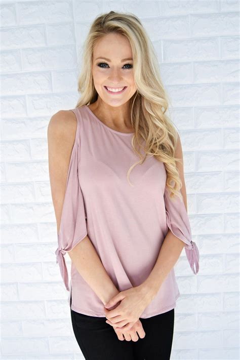 Just My Type Cold Shoulder Top ~ Mauve Cold Shoulder Top Tops Mauve Top